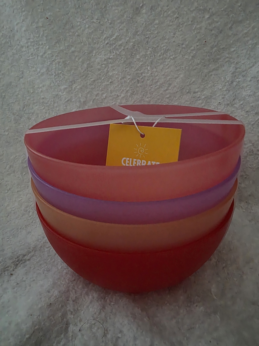 Colorful Stackable Cereal Bowls, 4 Colors